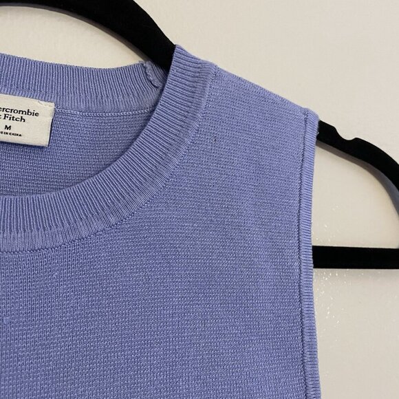 Abercrombie & Fitch Women M Periwinkle Knit Underbust Corset Crew Tank Top - Picture 5 of 9